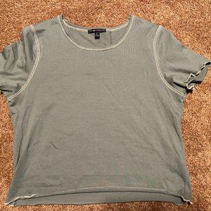 mm mm mm Dark Olive Green Crop Top